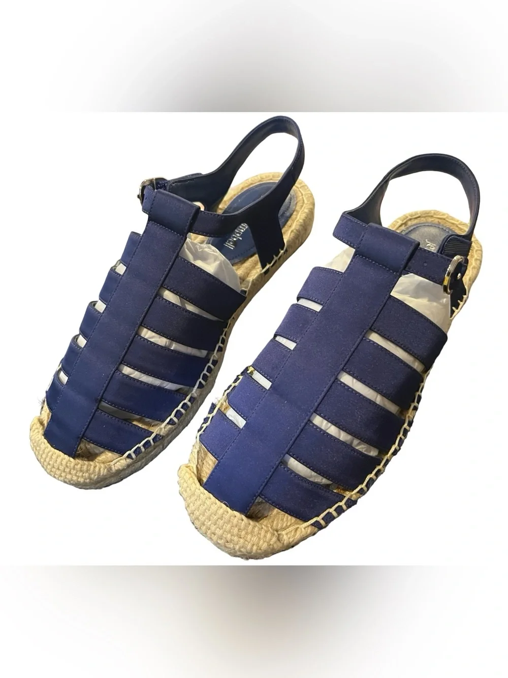 New Jeffrey Campbell Espadrille Fisherman Sandal - Navy - Size 7.5